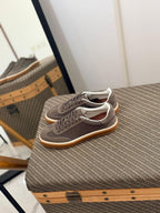 Loro piana Textured Mesh Suede Sneakers