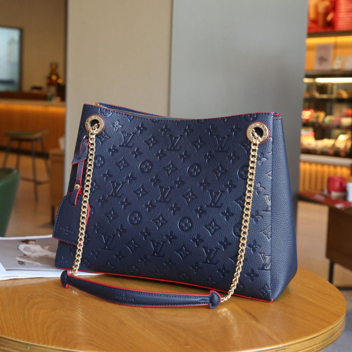 Louis Vuitton Vavin MM in Monogram Empreinte Leather (Marine Rouge)