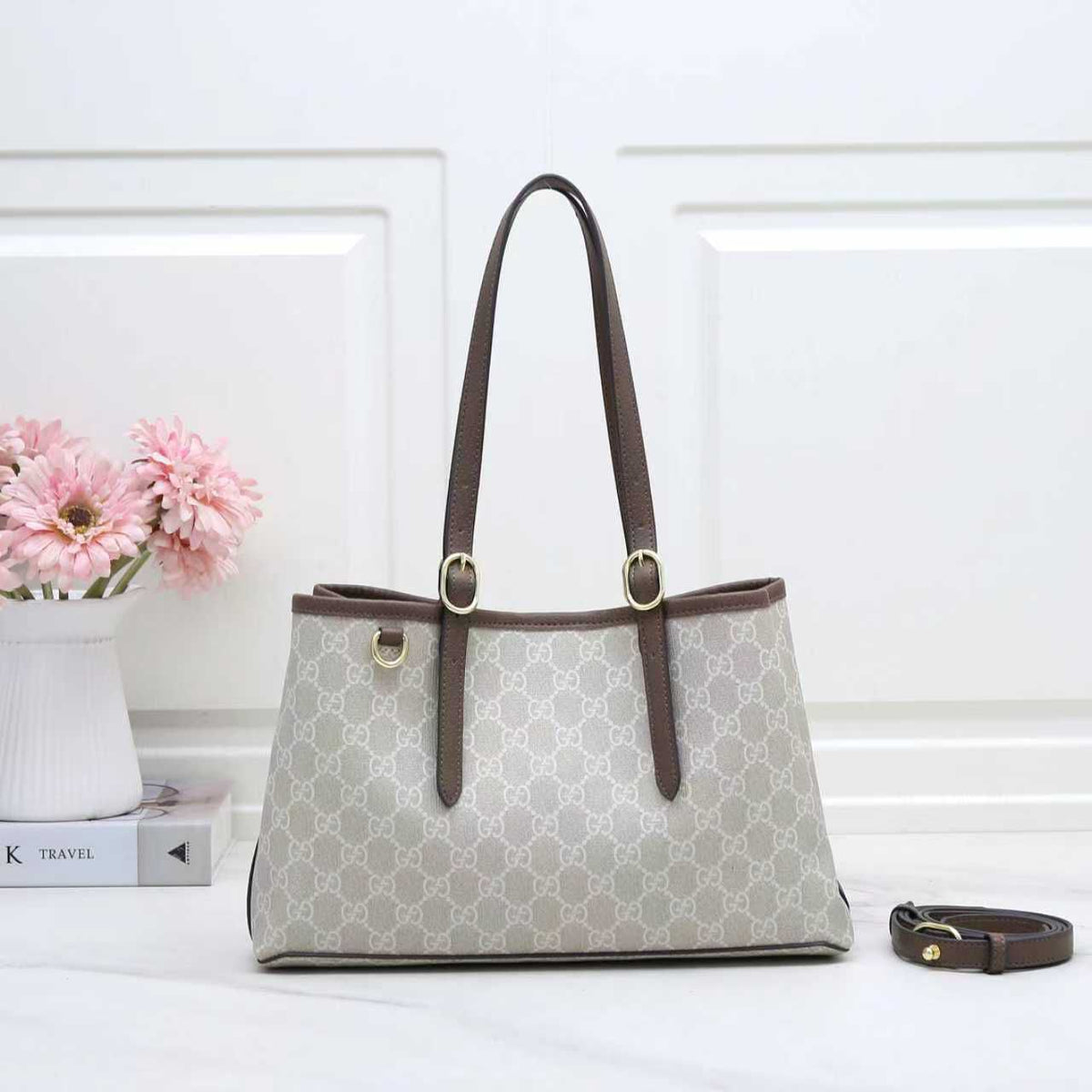 Gucci Ophidia Small Tote Bag (Beige/Ebony GG Supreme)