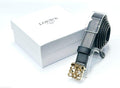 Loewe Anagram Buckle Leather Belt (Black/Gold)