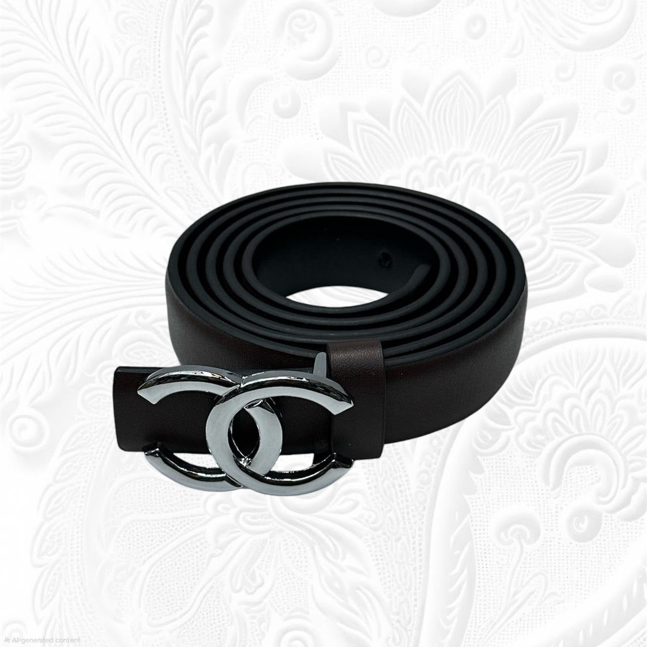 Chanel CC Classic Belt (Dark Brown / Silver Hardware)