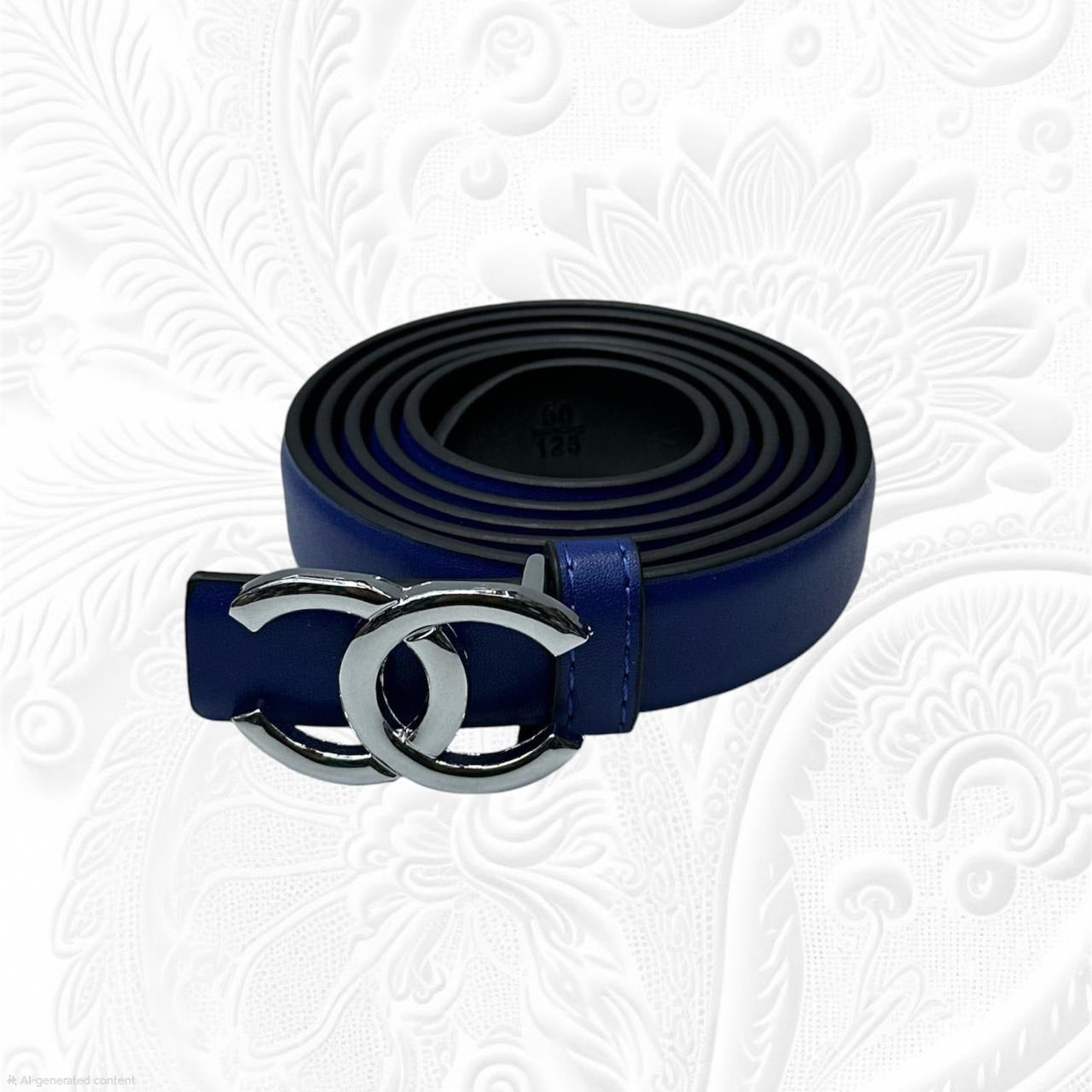 Chanel CC Classic Belt (Royal Blue / Silver Hardware)