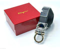 Ferragamo Gancini Reversible Belt (Black / Silver Hardware)
