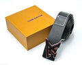 Louis Vuitton LV Aerogram Leather Belt (Black / Red Edge Buckle)