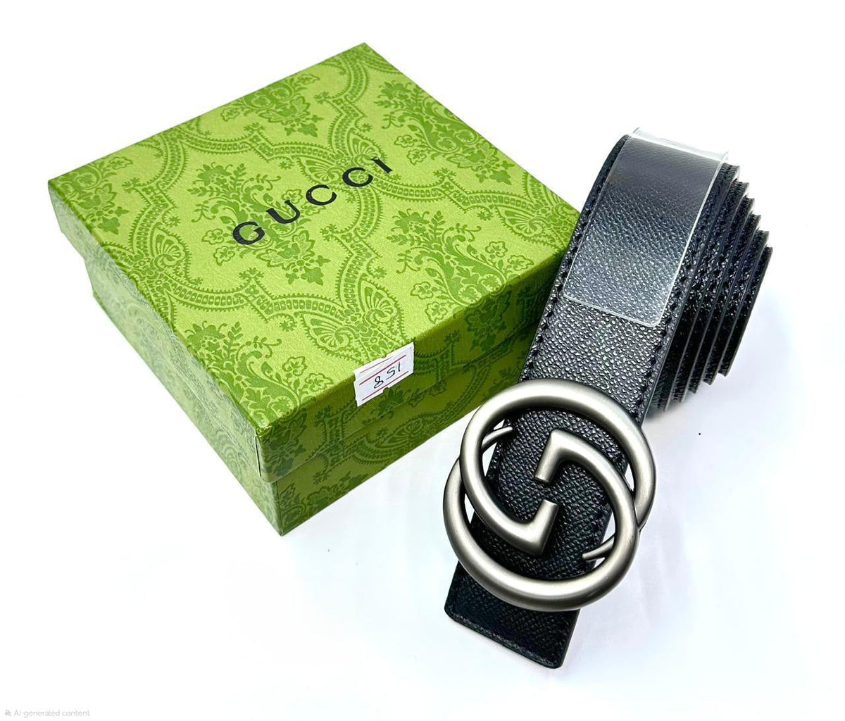 Gucci Interlocking G Belt (Black with Aged Silver Hardware)
