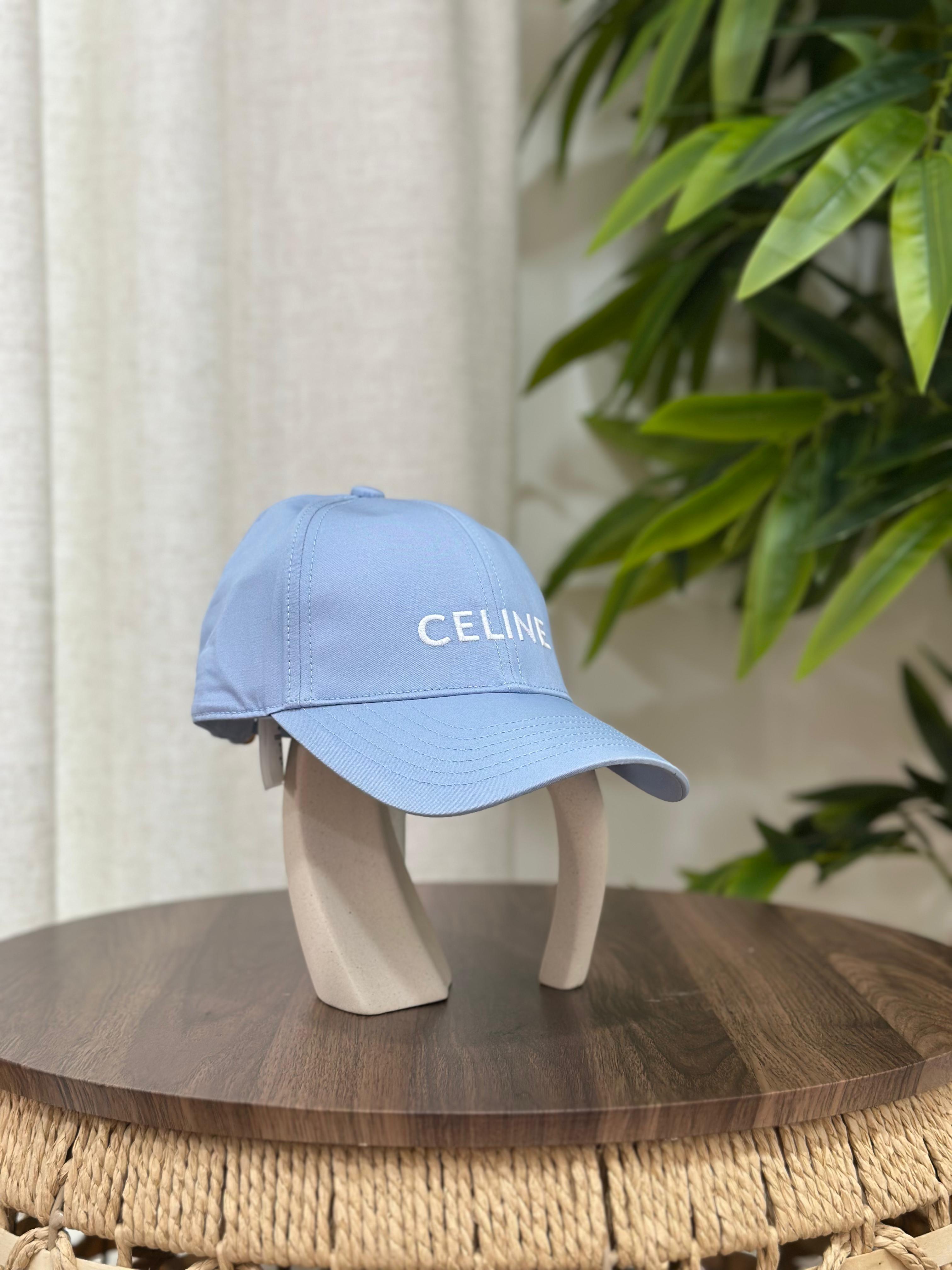 Celine Initial Baseball Cap (Light Blue / Pastel Blue)