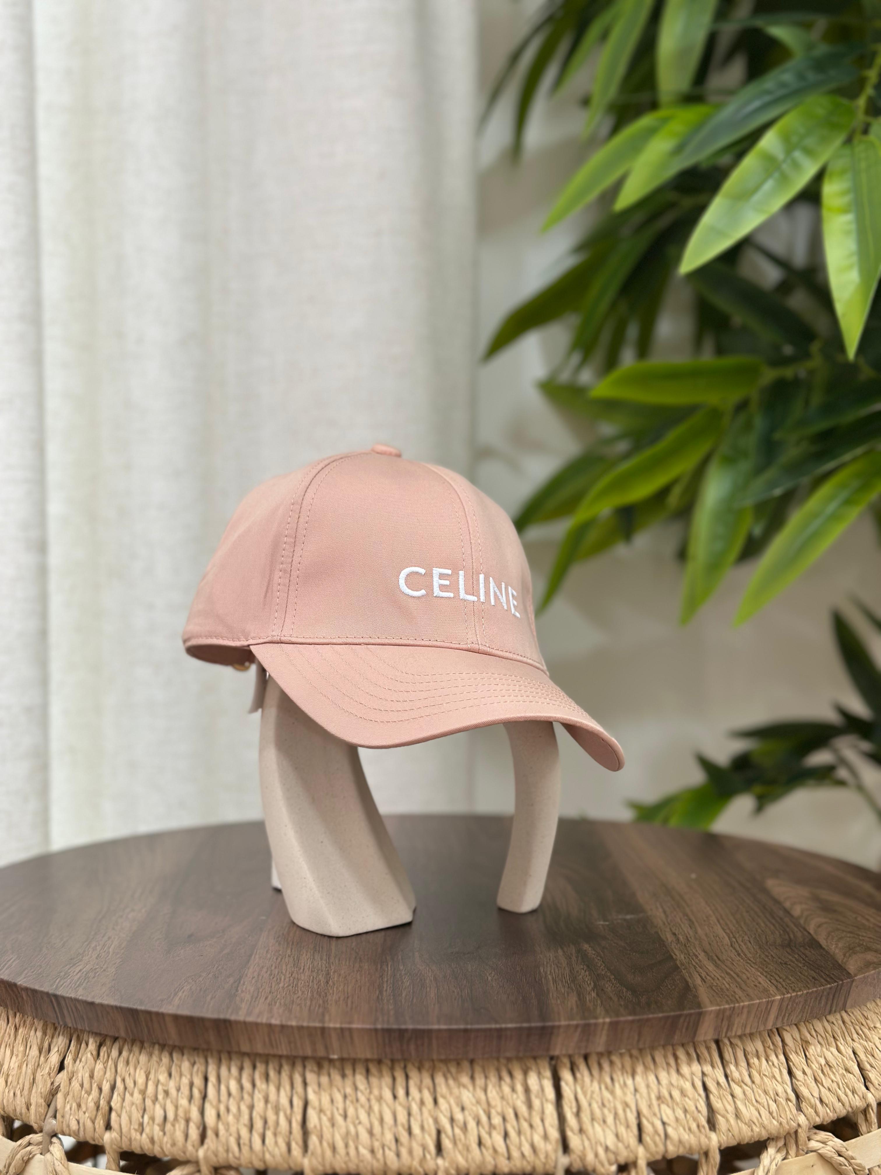 Celine Initial Baseball Cap in Cotton (Nude Pink / Vintage Pink)