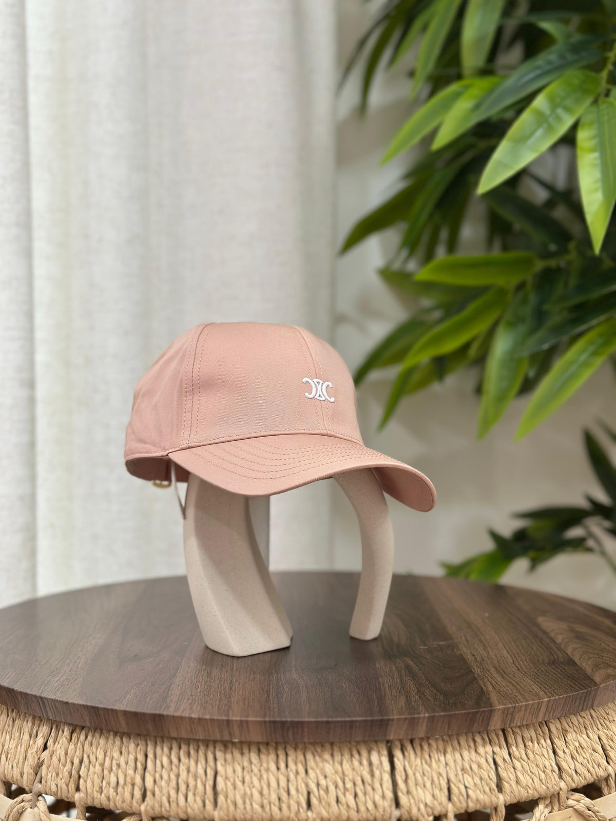 Celine Small Triomphe Baseball Cap in Cotton (Nude Pink / Vintage Pink)