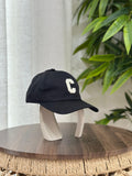 Celine Initial "C" Baseball Cap in Cotton (Black / Off-White Patch)