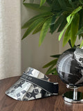 Christian Dior Club V1U Visor (Silver Mirror Etoile/Star Print)