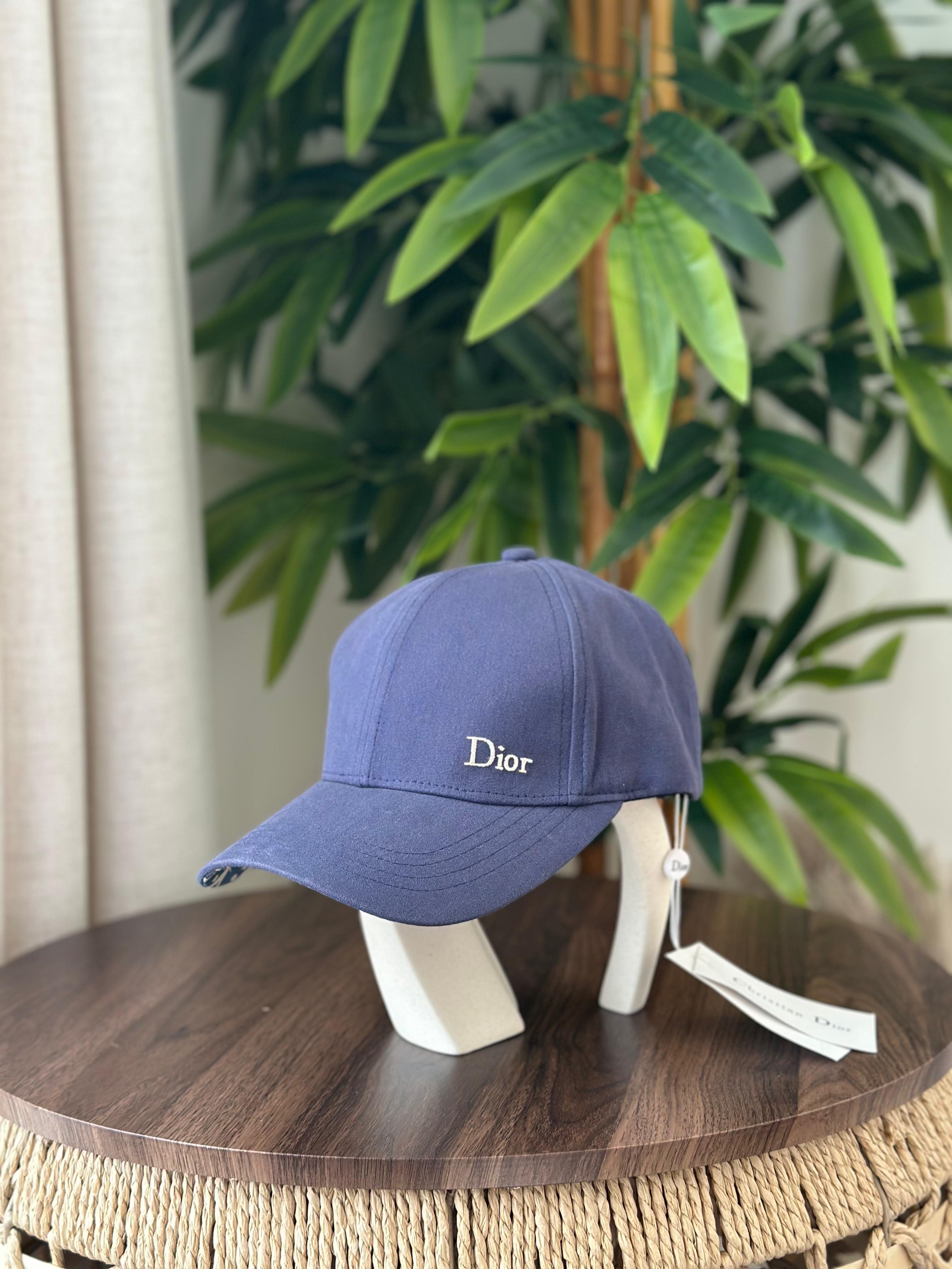 Christian Dior DiorOblique Underbrim Baseball Cap (Slate Blue / Navy)