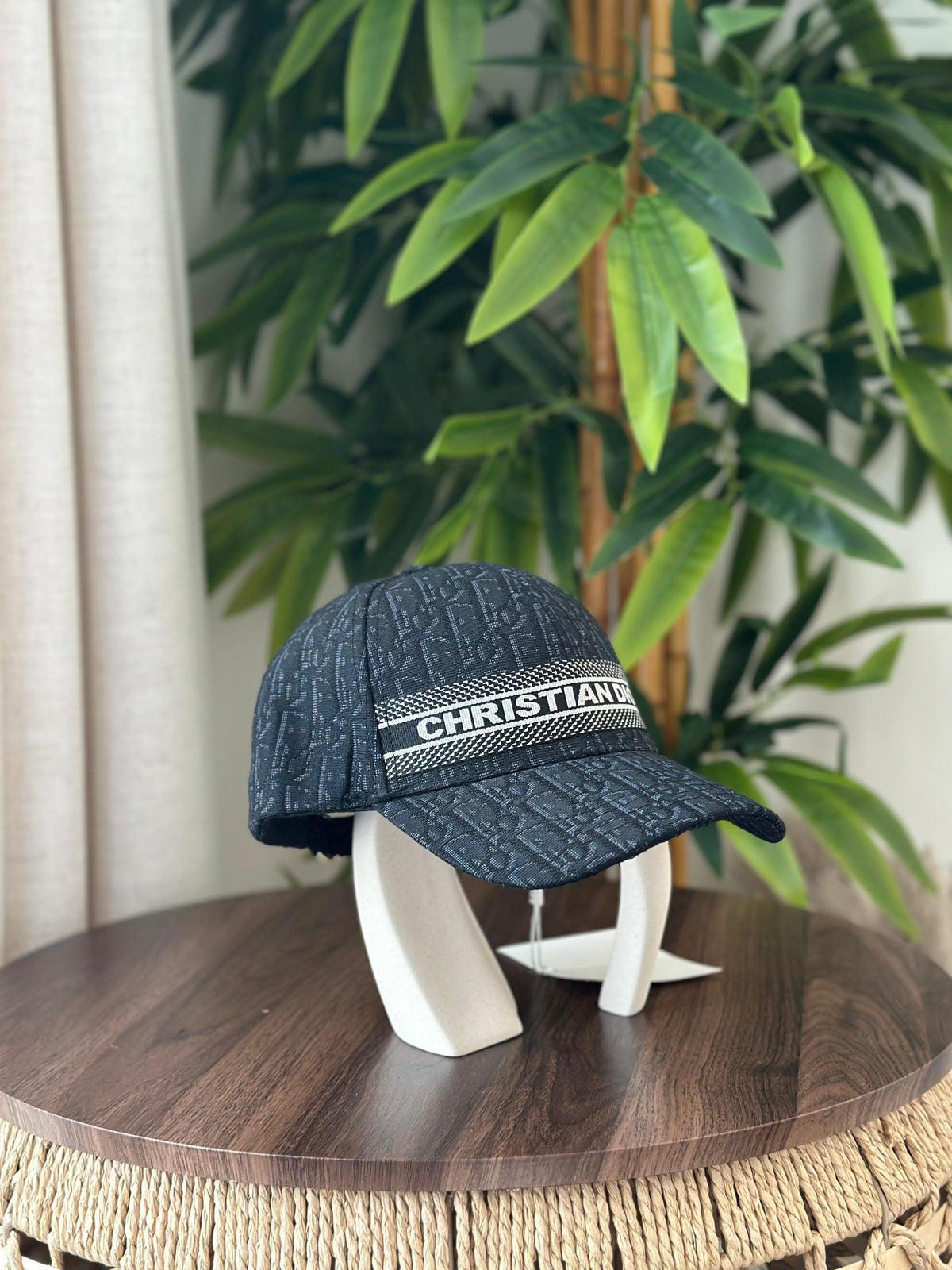 Christian Dior D-Oblique Baseball Cap (Black/Dark Grey)
