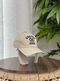 Celine Paris College Triomphe Baseball Cap (Beige/Black)