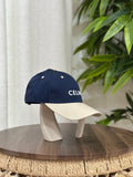 Celine Logo Baseball Cap (Navy/Cream)