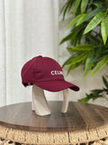 Celine Initial Baseball Cap in Cotton (Burgundy)