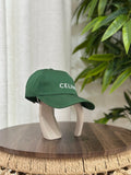 Celine Initial Baseball Cap in Cotton (Green)