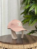 Celine Triomphe Baseball Cap (Light Pink)
