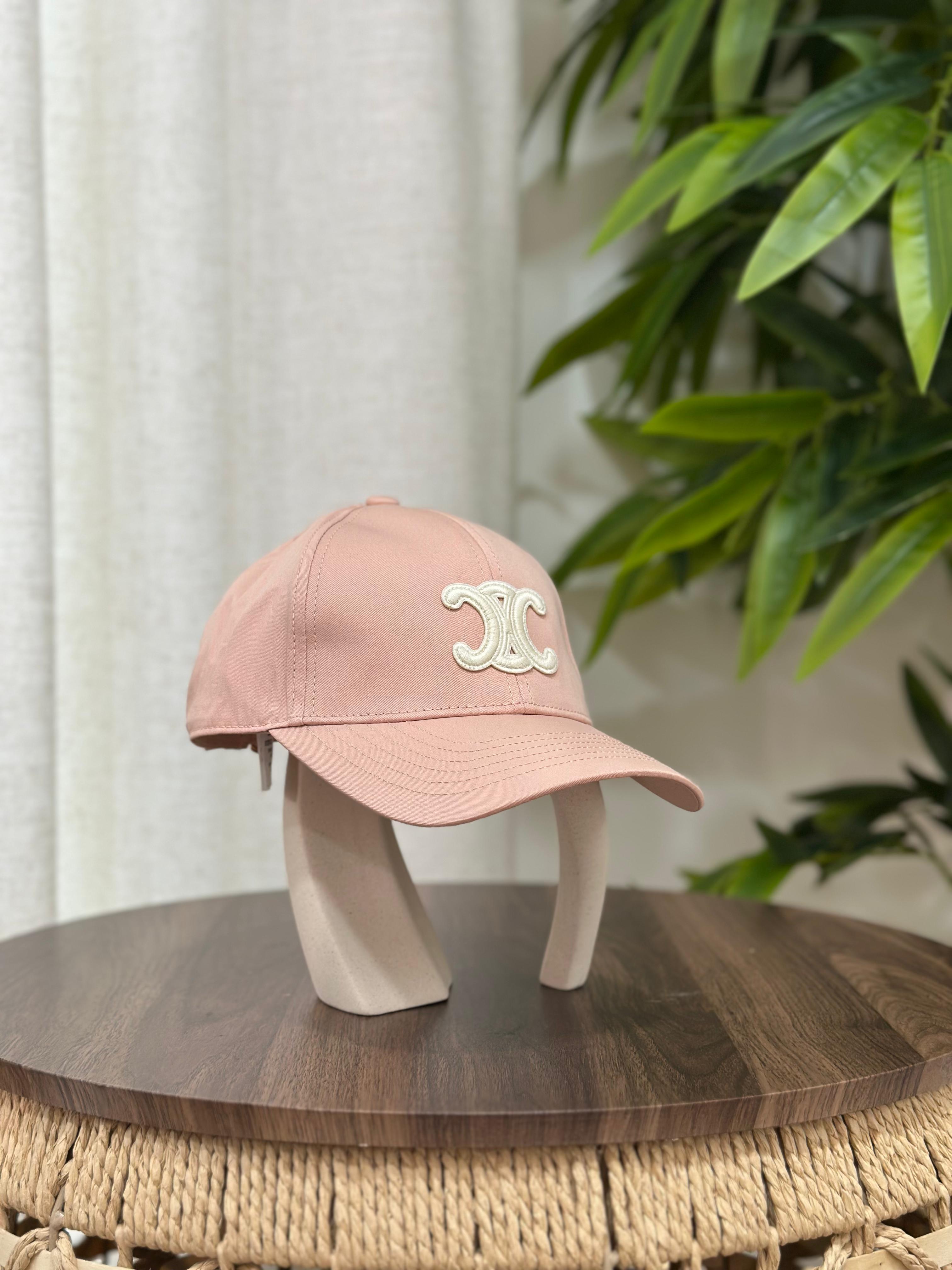 Celine Triomphe Baseball Cap (Light Pink)