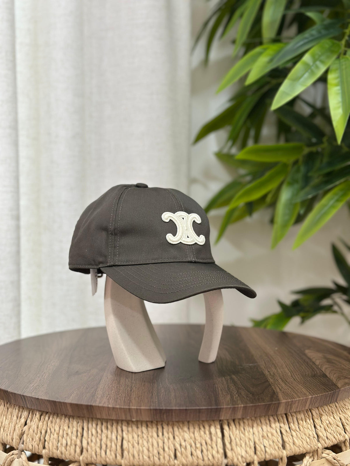 Celine Triomphe Baseball Cap (Khaki / Dark Olive)