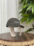 Celine Logo Baseball Cap (Khaki / Dark Olive)