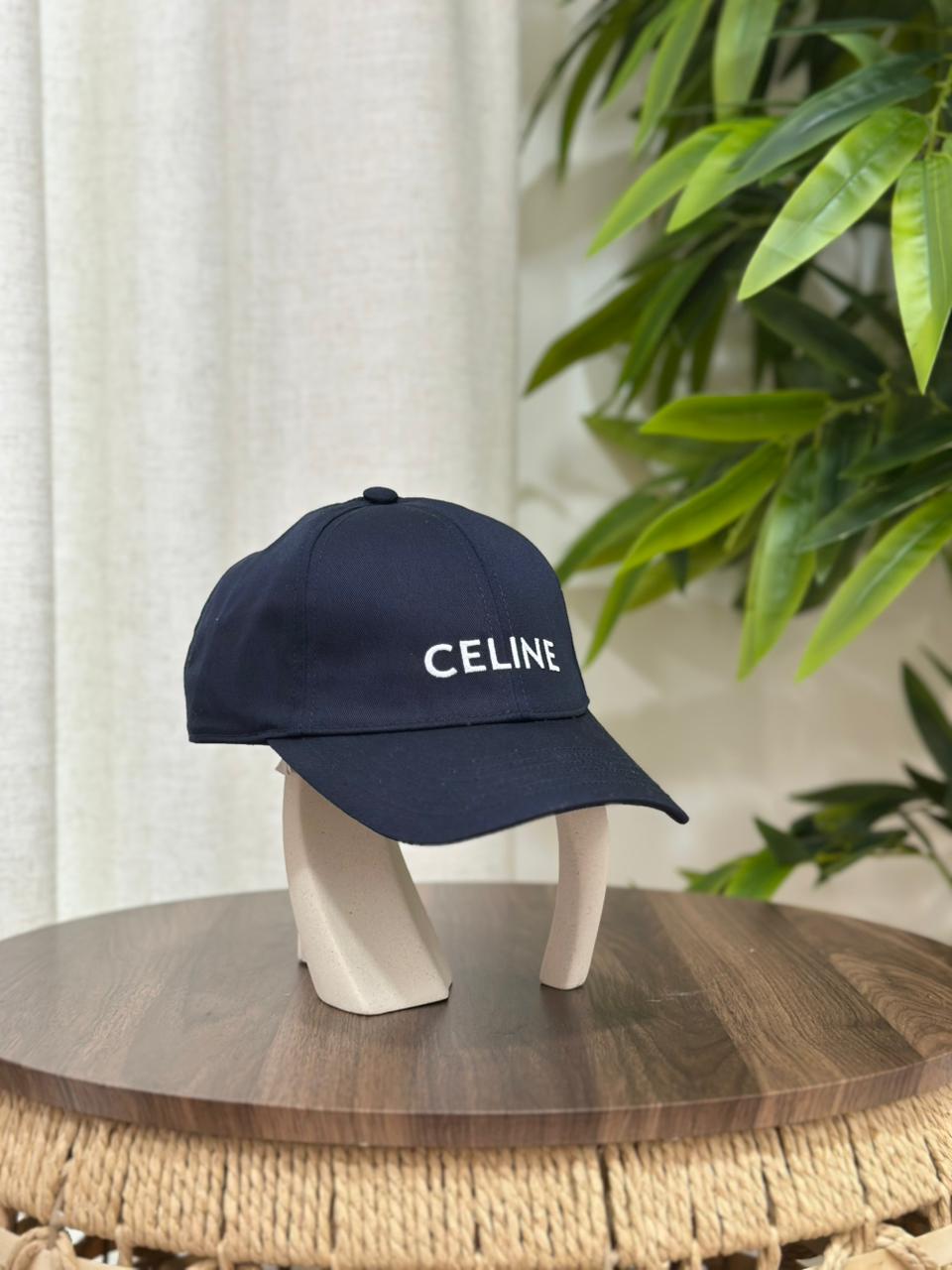 Celine Logo Baseball Cap (Navy / Dark Blue)