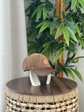 Moncler Suede and Leather Baseball Cap (Brown)
