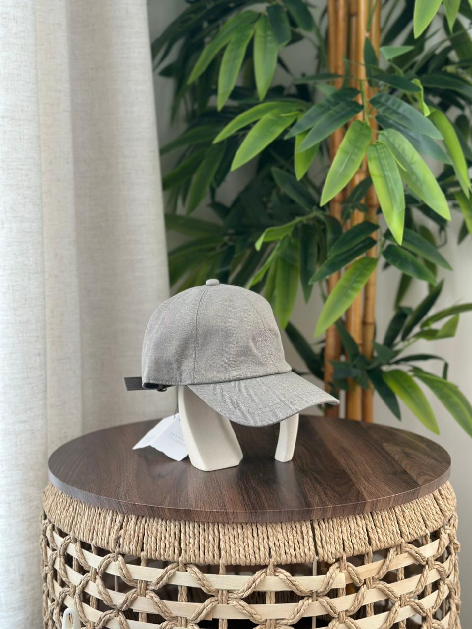 Brunello Cucinelli Embroidered Crest Baseball Cap (Beige/Light Khaki)