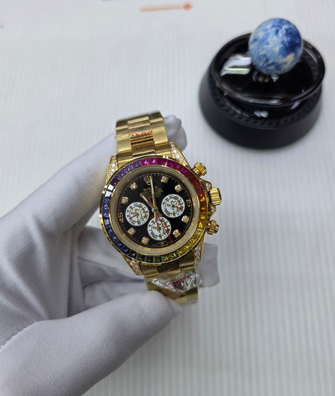 Rolex Cosmograph Daytona "Rainbow" (Yellow Gold / Black Dial)