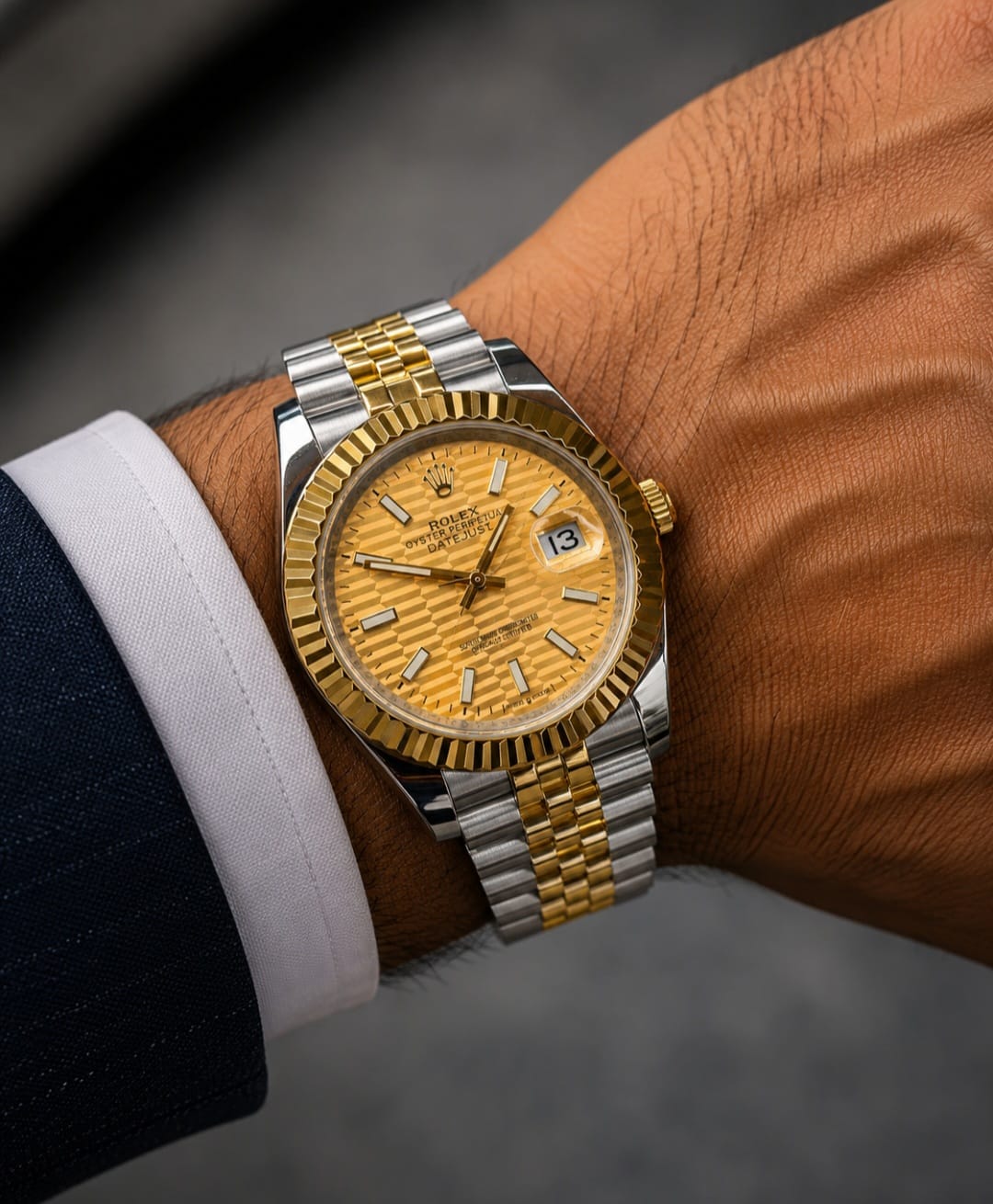 Rolex Datejust 41 Two-Tone Yellow Gold/Oystersteel (Golden Fluted Motif Dial)