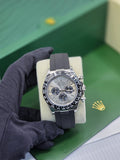 Rolex Cosmograph Daytona (White Gold / Steel Dial / Oysterflex)
