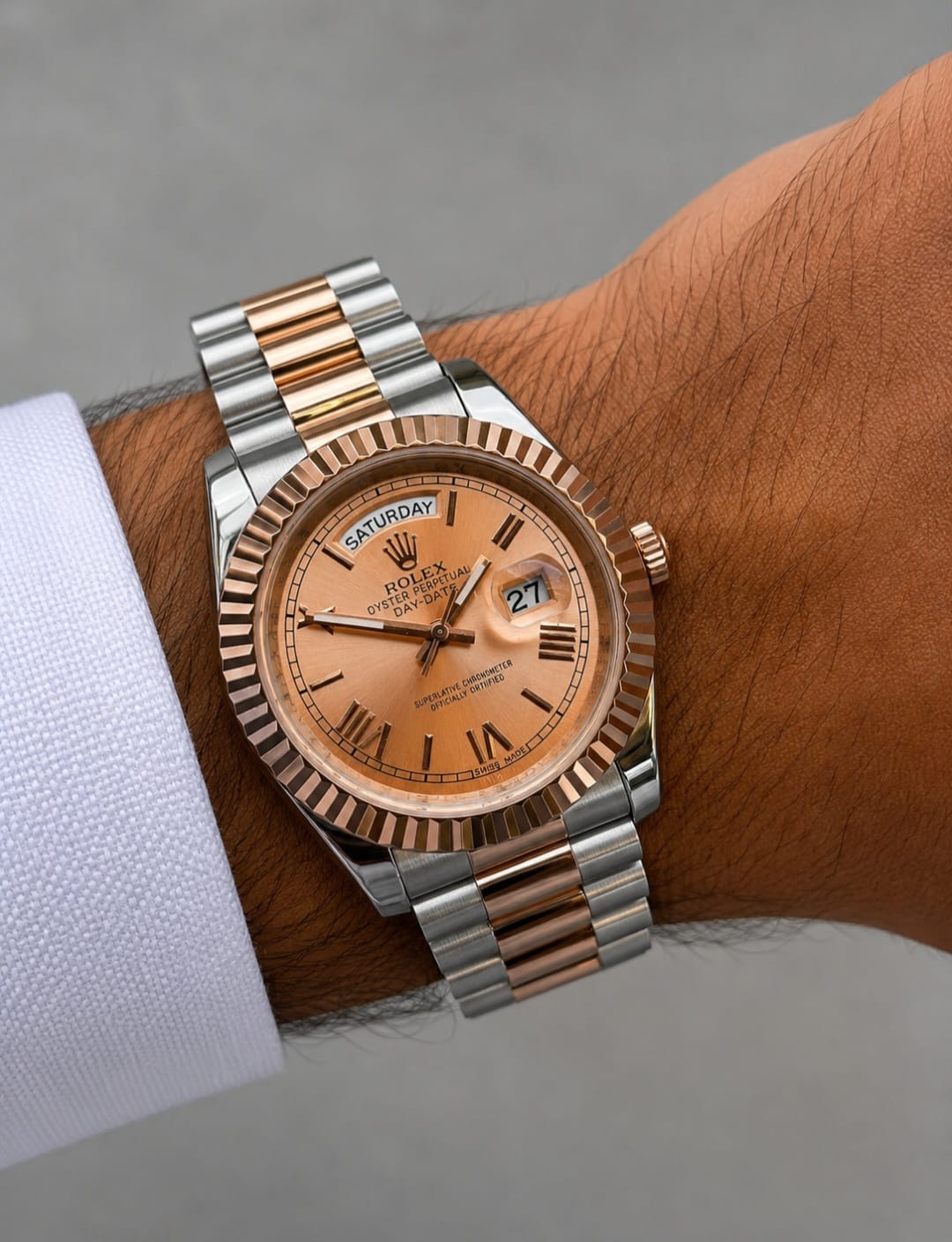 Rolex Day-Date 40 (Two-Tone Rose Gold & Stainless Steel Custom / Concept)
