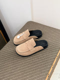 Hermès Ancora Mule (Beige / Noir)