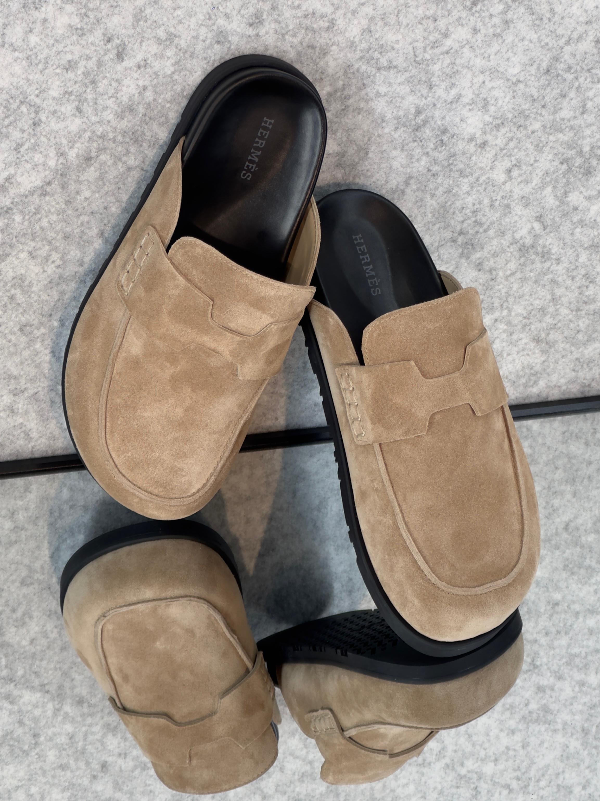 Hermès Fuze Mule(Beige / Sienne)