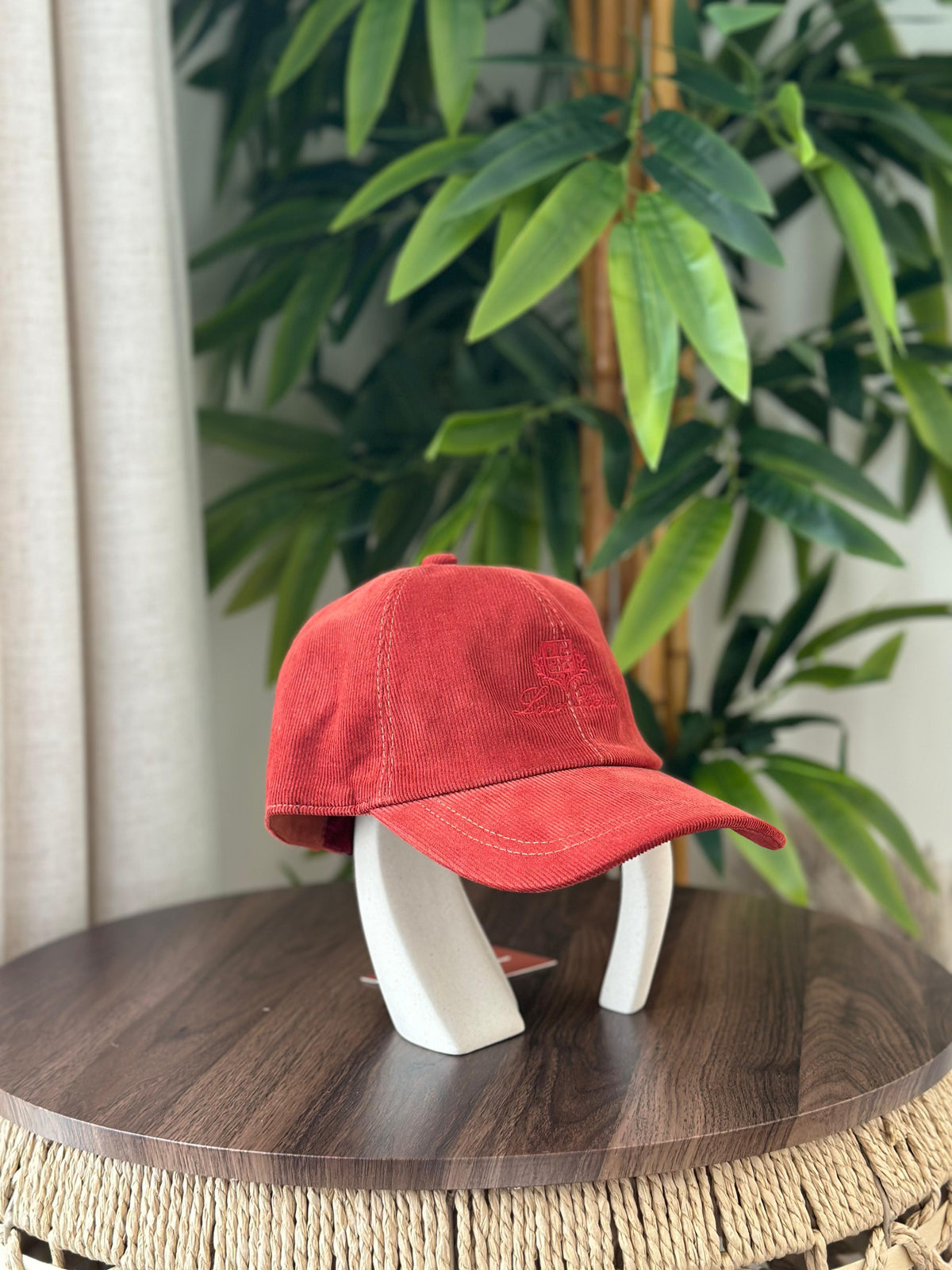 Loro Piana Reversible Corduroy Baseball Cap (Red Berry / Kummel)