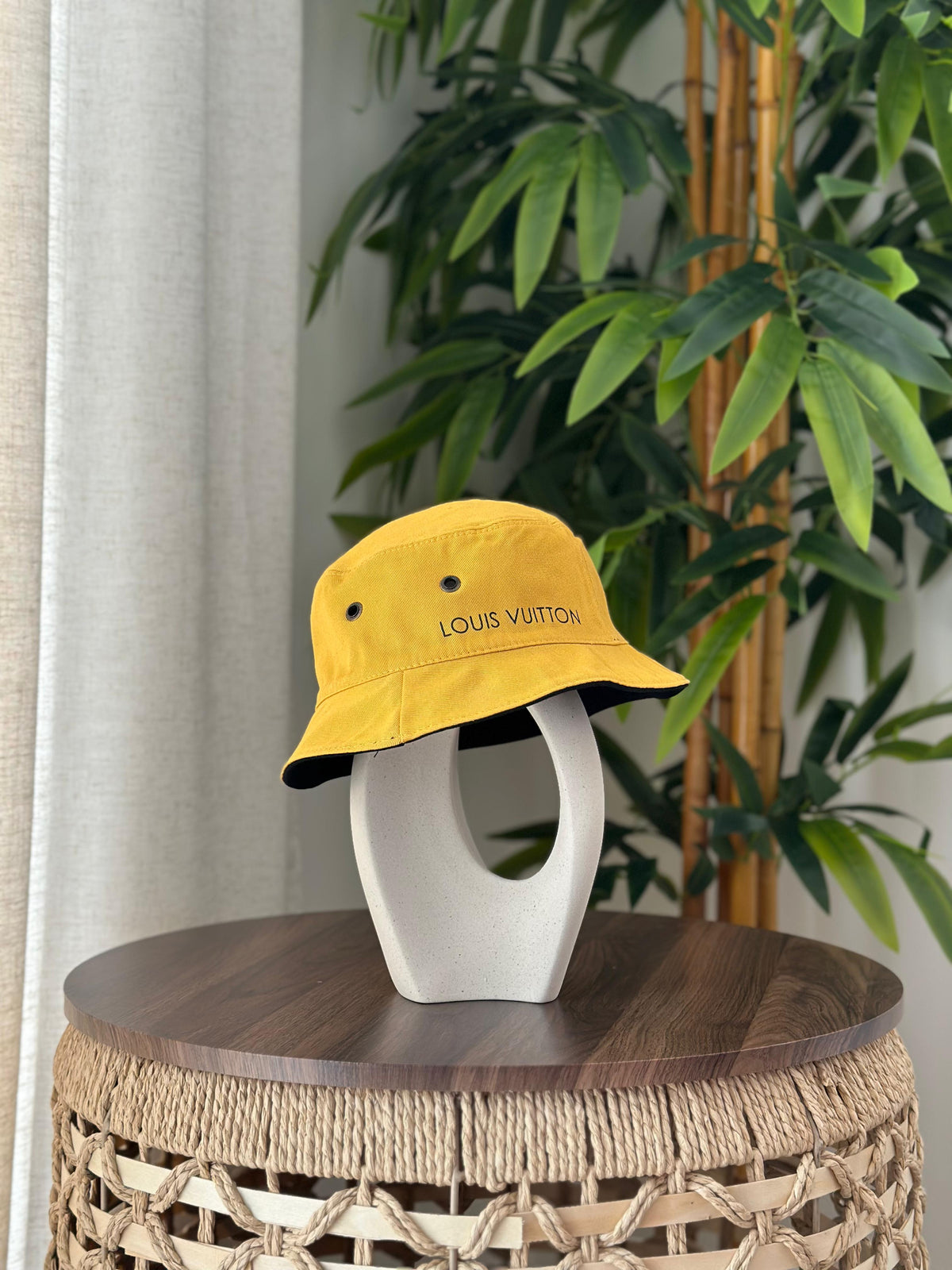 Louis Vuitton Monogram Reversible Bucket Hat (Yellow / Black)
