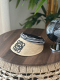 Loewe Anagram Raffia Visor (Natural / Zebra Print)