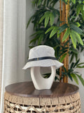 Saint Laurent Cassandre Canvas Bucket Hat (Beige / Black)