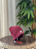 Loro Piana Rib-Knit Cashmere Beanie (Burgundy)