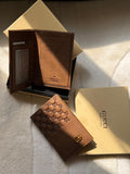 Gucci Marmont GG Dollar Calf Leather Vertical Card Holder / Wallet (Brown)