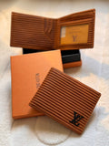 Louis Vuitton Epi Striated Multiple Wallet (Cognac / Light Brown)