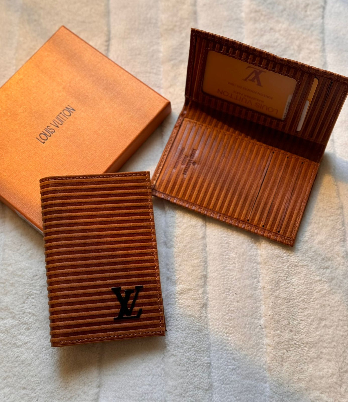 Louis Vuitton Epi Striated Pocket Organizer (Cognac / Light Brown)