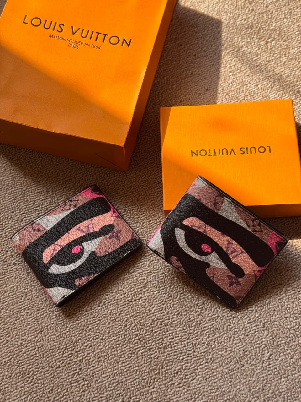 Louis Vuitton Multiple Wallet (Monogram Camouflage Eye / Pink & Brown Camo)
