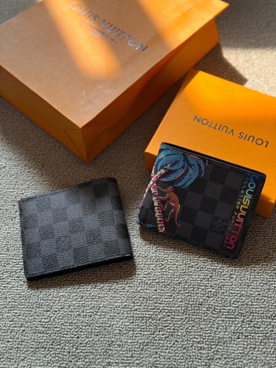 Louis Vuitton Multiple Wallet (Damier Cobalt Regatta Jungle / Monkey & Palm Tree)