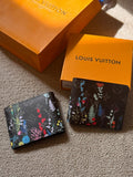 Louis Vuitton Multiple Wallet (Monogram Macassar Floral / Dark Brown & Multicolor)