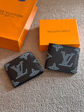 Louis Vuitton Multiple Wallet (Monogram Bleach Canvas / Black & Light Blue)