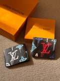 Louis Vuitton Multiple Wallet (Monogram Eclipse Graffiti Canvas / Black & Multicolor)