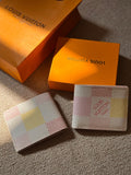 Louis Vuitton Multiple Wallet (White Damier Pop Canvas with Pink and Yellow accents)