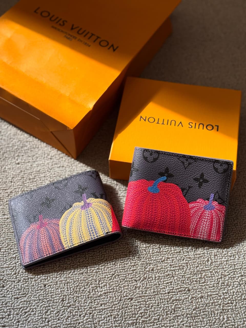 Louis Vuitton x Yayoi Kusama Multiple Wallet (Monogram Eclipse Canvas with Multicolor Pumpkin Print)