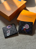 Louis Vuitton Multiple Wallet Damier Graphite Alps / Souvenir Patches (Black/Multicolor)