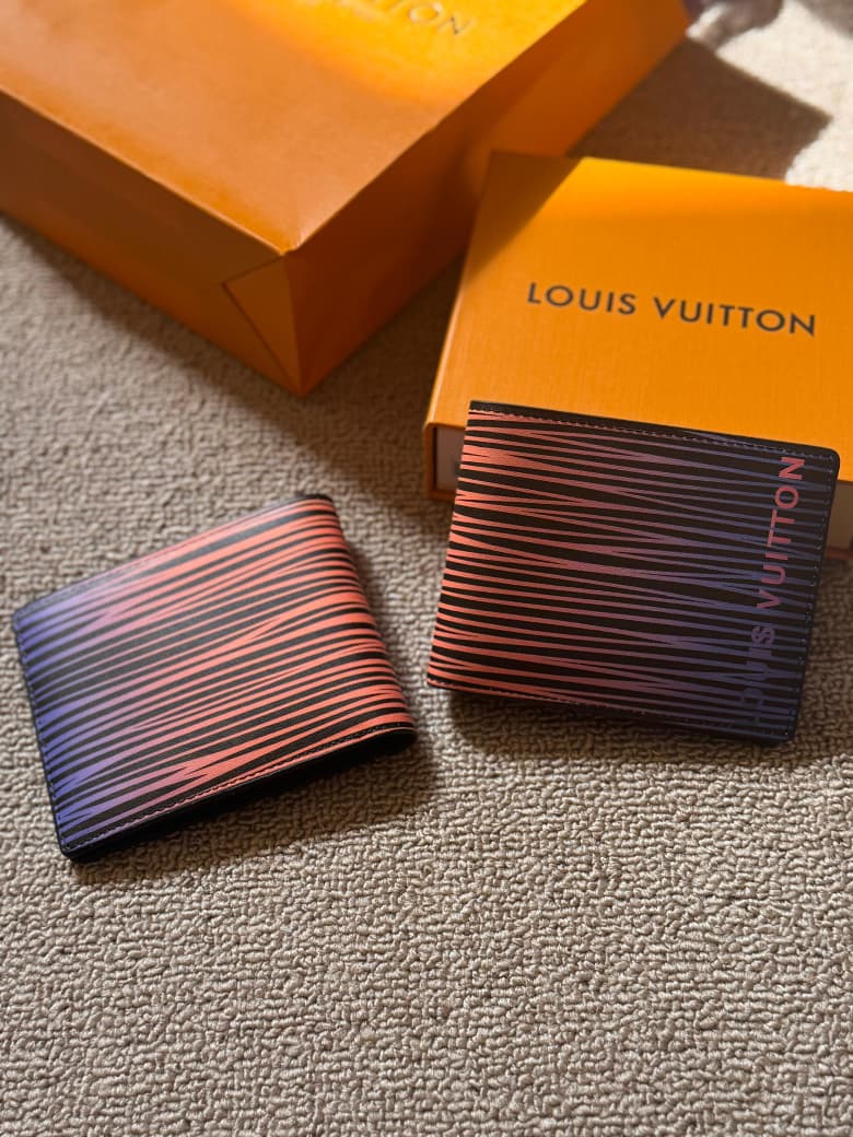 Louis Vuitton Multiple Wallet Epi Leather Sunset Stripe (Black/Orange/Purple Gradient)